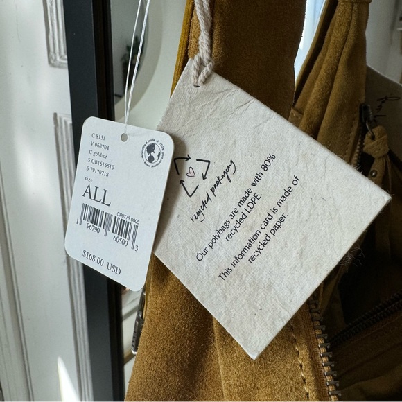 NWT Free people large suede hobo bag - Picture 2 of 7